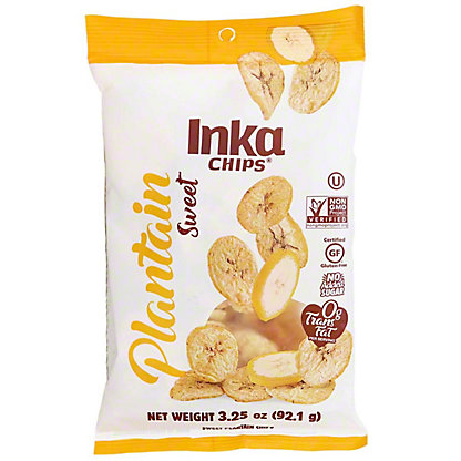 Inka Plantain Chips Sweet 3.25oz 12ct